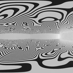 Black and White Abstract Tunnel