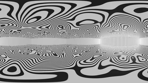 Black and White Abstract Tunnel