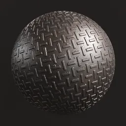 Detailed PBR metal floor texture with realistic lighting for Blender 3D projects.