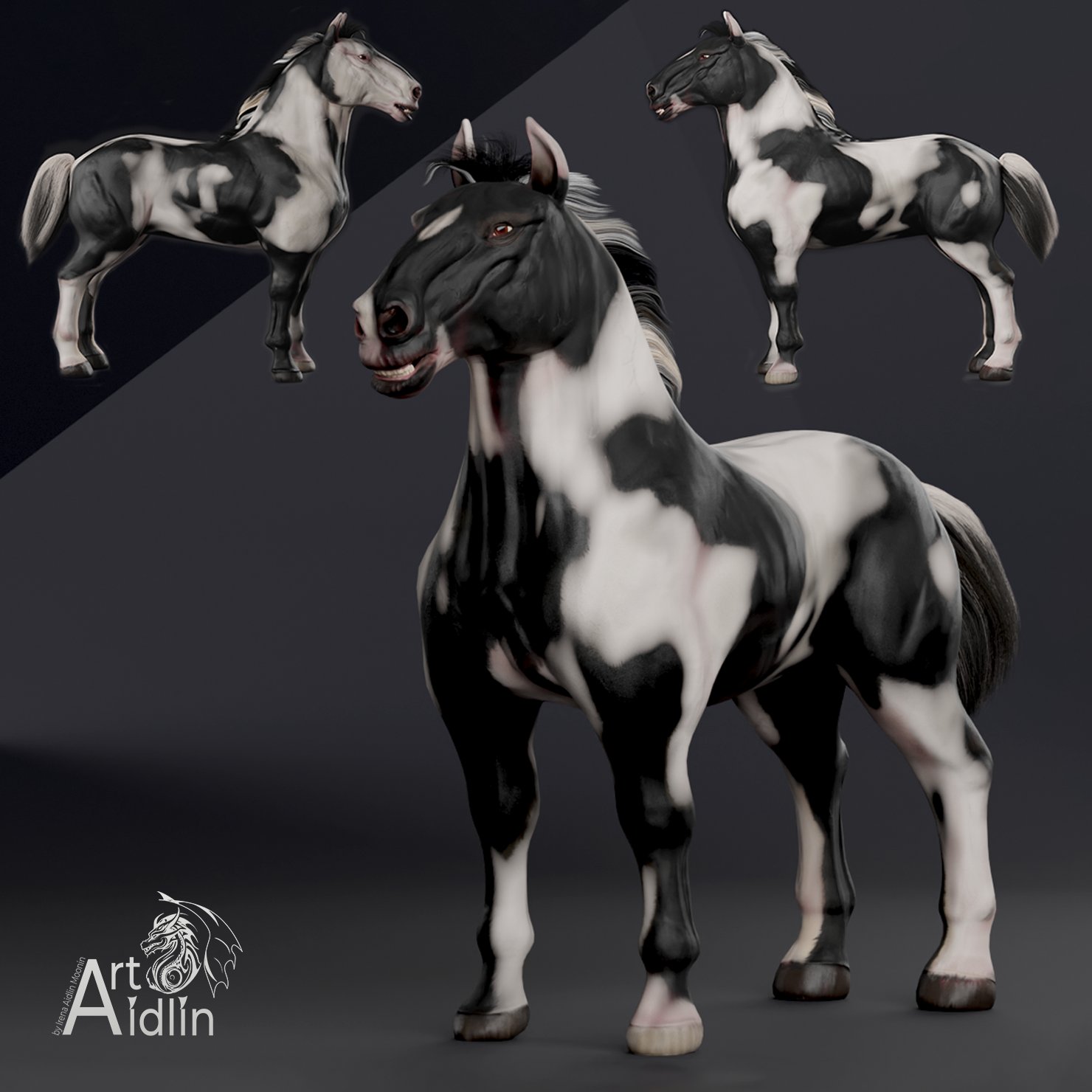 Draft horse | FREE Animals models | BlenderKit