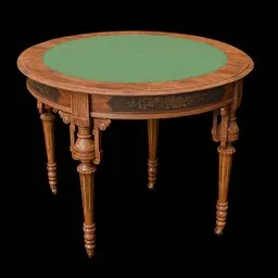 Victorian folding card table (unfolded)