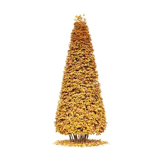 Realistic Dwarf Yaupon Holly 3D model with autumn foliage, 4K texture and material, optimized for Blender.