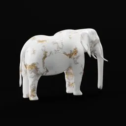 Elephant marble 3.5 FEET WHITE