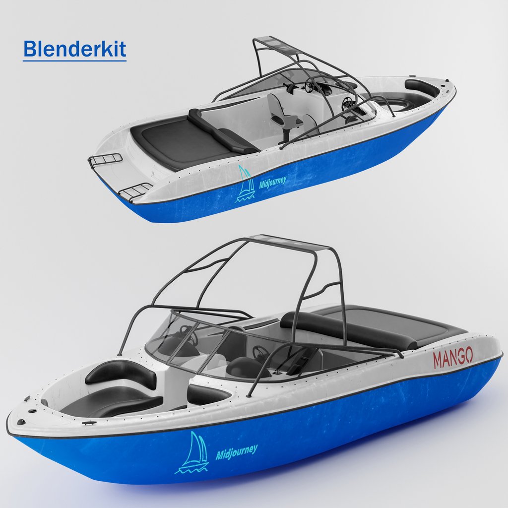 Motorboat 1 Boats models BlenderKit
