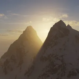 Jagged Mountain Peak Landscape