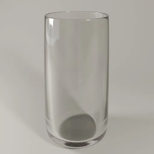Realistic 3D-rendered transparent glass model for Blender, ideal for virtual kitchen decor setups.