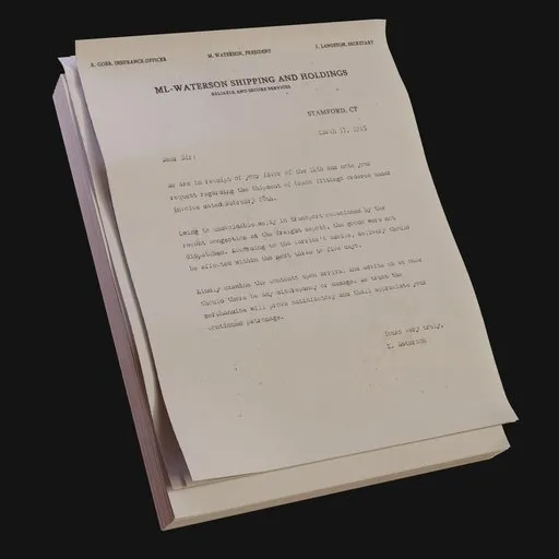 Small Stack of Old Office Documents