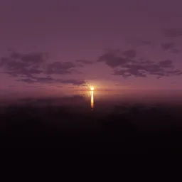 Pink Sunset Large Sun Nature