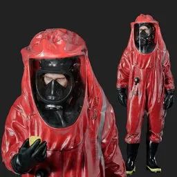 Hazmat Specialist Rigged Red Suit