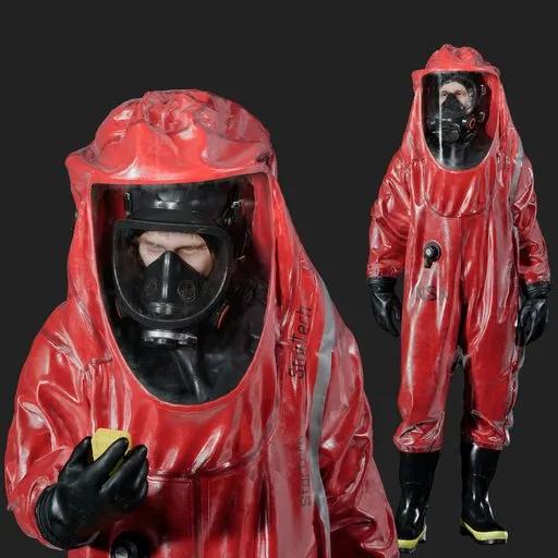 Hazmat Specialist Rigged Red Suit