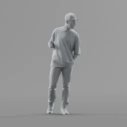 Lowpoly Male Walking