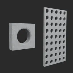 Ventilation Blocks Wall (Round Design)