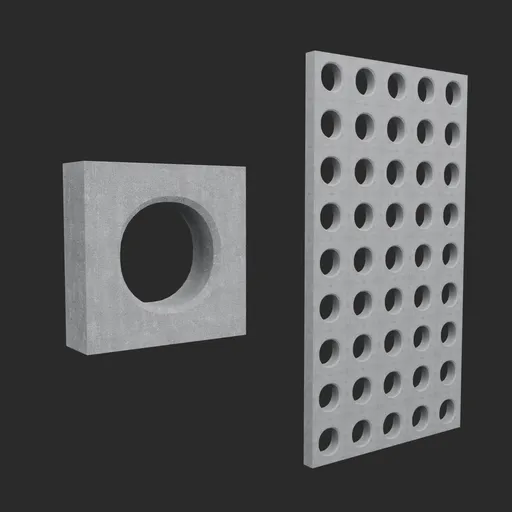 Ventilation Blocks Wall (Round Design)