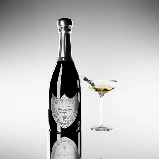 Dom perignon with a glass of champagne