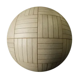 High-resolution light parquet 3D texture with seamless tiling for PBR rendering in Blender or other 3D applications.