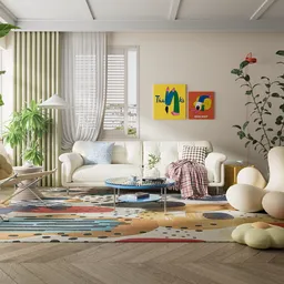 Vibrant Modern Living Room Interior