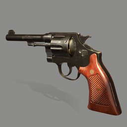 Highly detailed Blender 3D model of a S&W 1905 revolver with PBR textures, true-to-life scale.