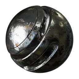 High-resolution rusted metal PBR material for Blender 3D, suitable for EEVEE and CYCLES rendering.