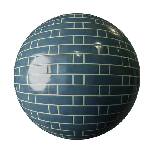 Japanese Dusty Blue Mixed Tile 200x50mm
