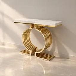 Circular Gold Frame Console