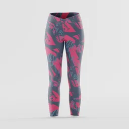 Retro Brushstroke Workout Tights