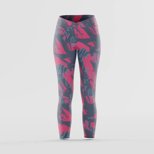Retro Brushstroke Workout Tights