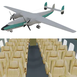 Twin-Tail Passenger Aircraft