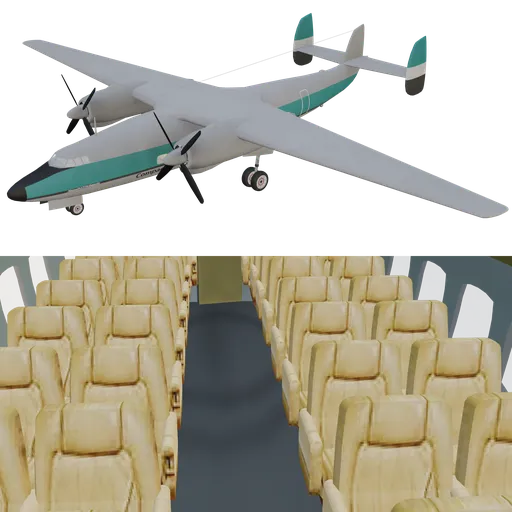 Twin-Tail Passenger Aircraft
