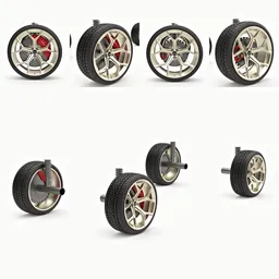 Realistic Rigged Car Tire