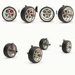 Realistic Rigged Car Tire