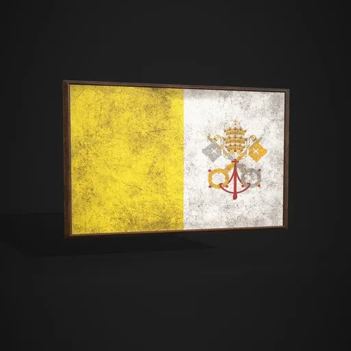Papal States Flag Picture Frame
