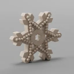 Wooden snowflakes medium