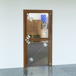 Innovative 3D-rendered Evolution door with mechanical rigging, designed for Blender animation and interaction.