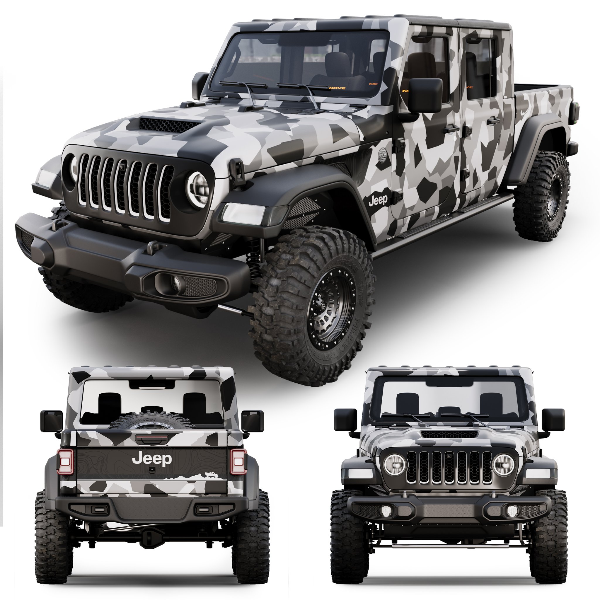 Jeep Gladiator Cutomized Buggy Cars models BlenderKit