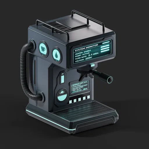 Sci-Fi Stylized Espresso Machine