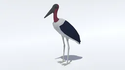 Low Poly Marabou Stork