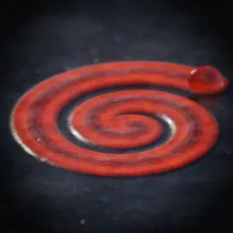Realistic Glowing Red-Hot Spiral