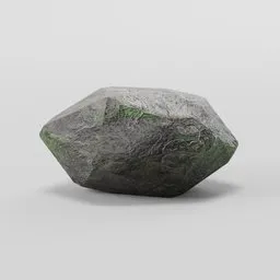 Realistic low-poly 3D boulder with high-resolution textures, ideal for Blender landscape modeling.