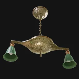 Hanging Pan Lamp Ornate