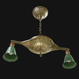 Hanging Pan Lamp Ornate