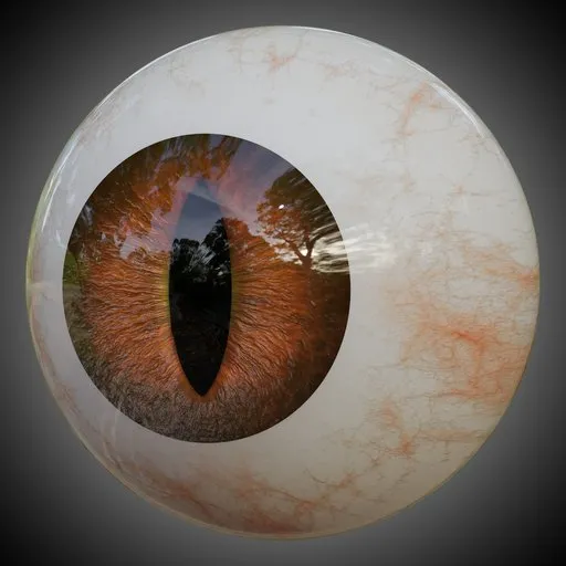 Realistic Hazel Demon Eye