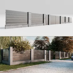 Full fence with wicket and gate Model AC