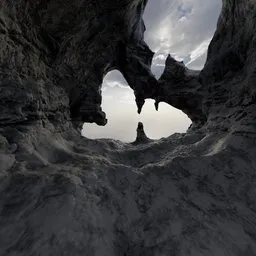 Snow Ice Rugged Rock Cave
