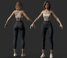 Fitness Yoga Girl Character