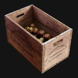 Vintage Wooden Apple Crate