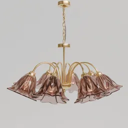 Decorative Pink Tulip Chandelier