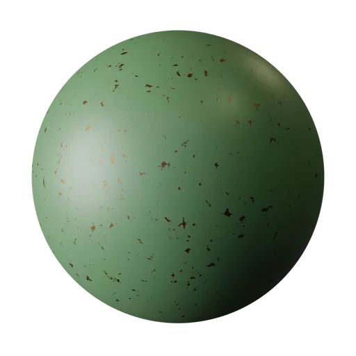 Chipped Green Paint