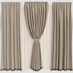 GD Silk and Cotton Curtain Set