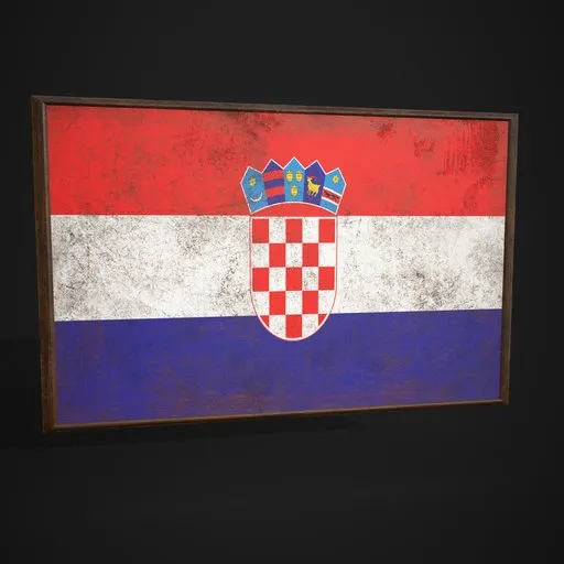 Croatia Flag Picture Frame