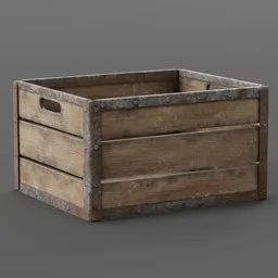 Open Top Wooden Crate